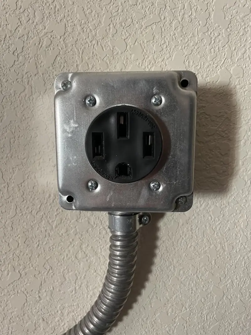 NEMA 14-50 outlet installed for Smart Home Electrical in Lake San Marcos